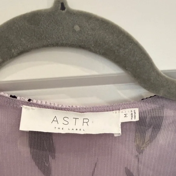 Astr Plisse Floral Wrap Blouse - Picture 2 of 4